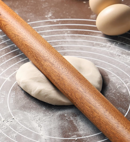 Sapele wood French-style rolling pin (1 pc), suitable for daily dough preparation and home baking