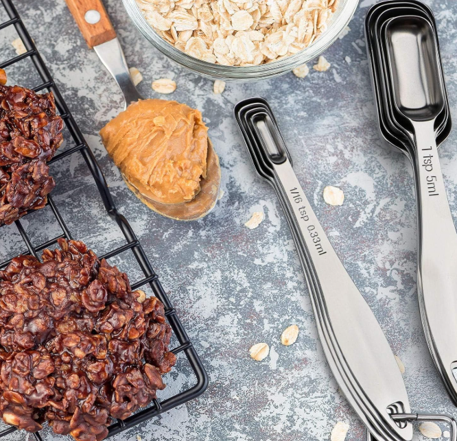 10-Piece Narrow-Mouth Stainless Steel Measuring Spoon Set