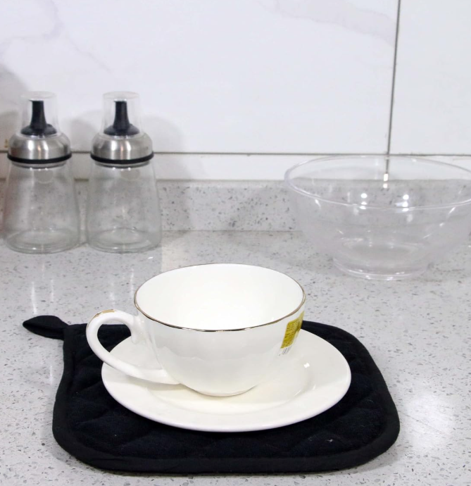 5-piece cotton trivet set for insulating hot pots, baking pans, and kitchenware