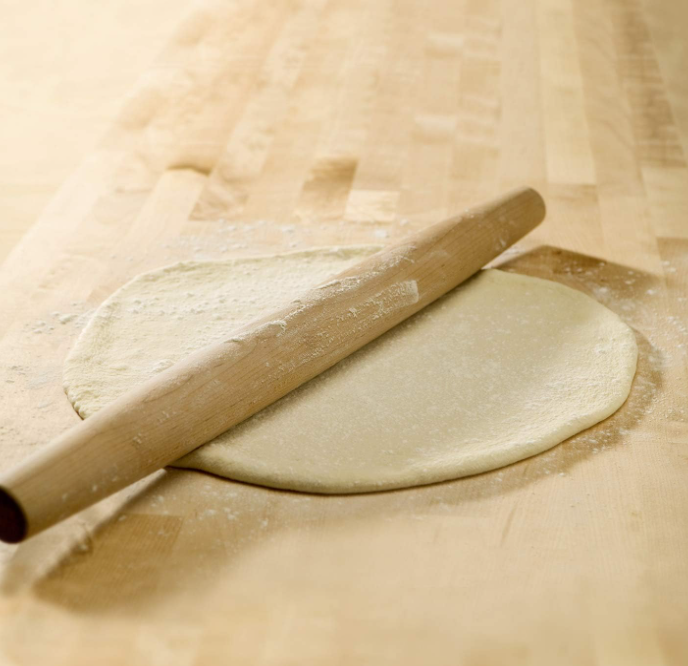 French-style wooden rolling pin (1 pc), tapered design suitable for cookies, pie crusts, and shaping dough - Image 2
