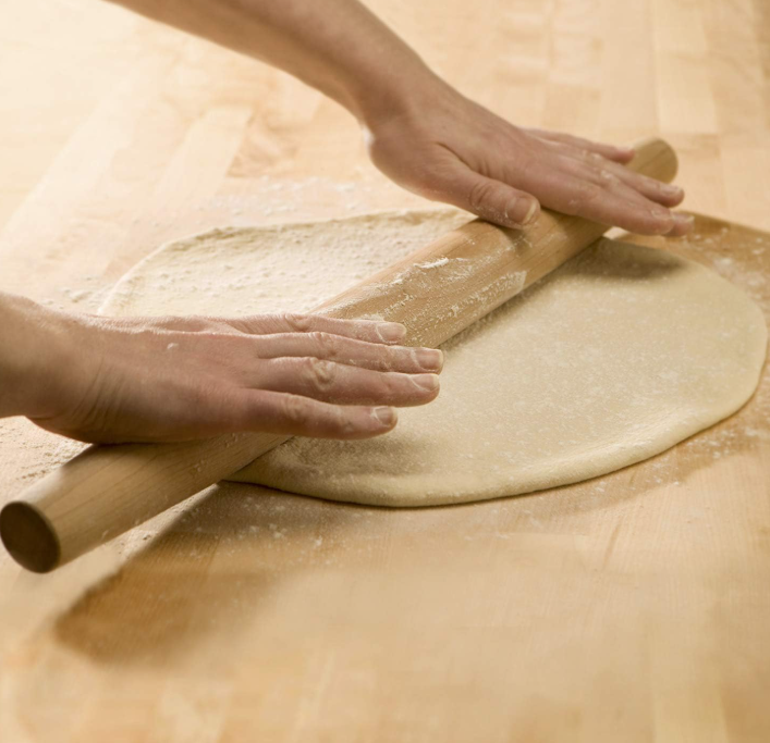 French-style wooden rolling pin (1 pc), tapered design suitable for cookies, pie crusts, and shaping dough