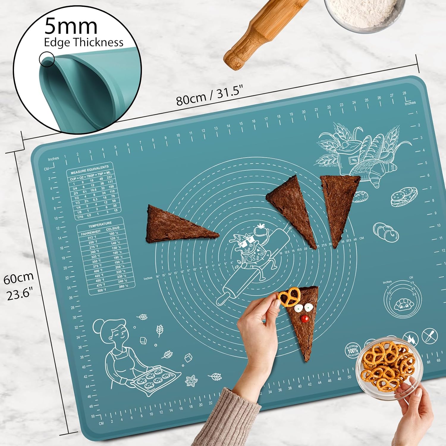 Non-Stick, Non-Slip Silicone Baking Mat - Image 2